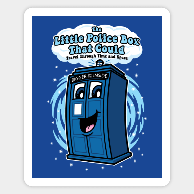 The Little Police Box Sticker by mikehandyart